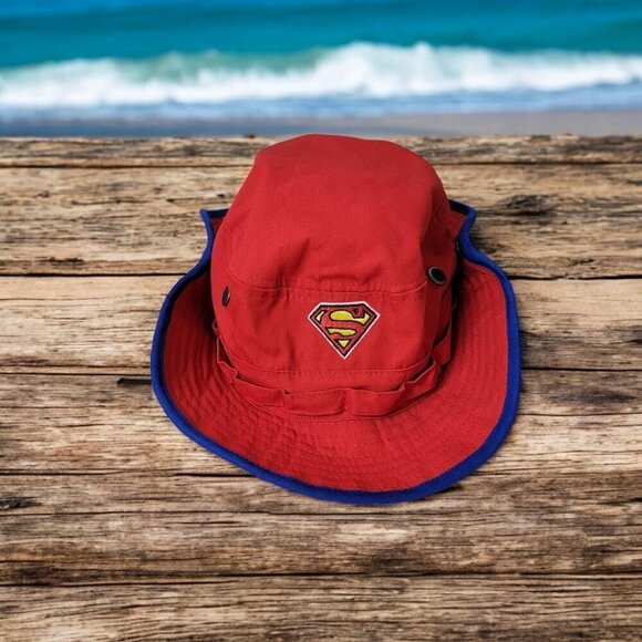 Superman Bucket Hat - Excellent Condition - One Size - Picture 1 of 10